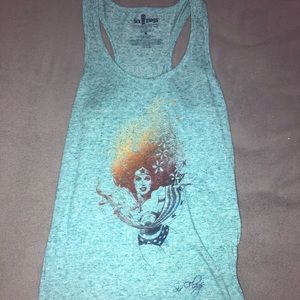 Blue Wonder woman Six Flags Tank Top